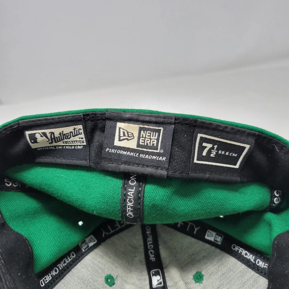 New Era 59FIFTY Boston Red Sox MLB On-Field Fitted Hat Green Size 7 1/2